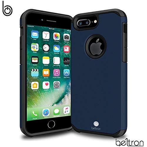 BELTRON BELTRON Slim Heavy Duty Case with Belt Clip for iPhone 8 Plus 7 Plus Midnight Blue Full Protection and Rotating Kickstand - View 9 of 9