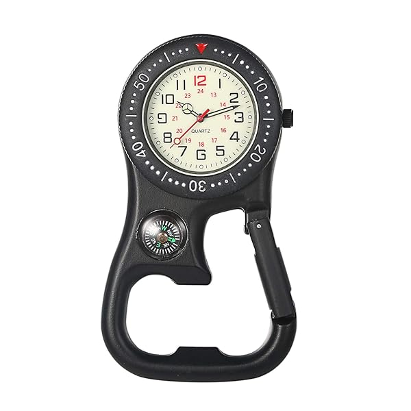 Lancardo Lancardo Clip On Quartz Watch for Men and Women Glow in The Dark Ideal for Doctors Nurses Chefs Hiking and Climbing