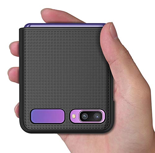 Nakedcellphone Black Snap-On Case with Clip for Samsung Galaxy Z Flip 5G Phone Rotating Belt Holster Holder Combo by Nakedcellphone - View 9 of 10