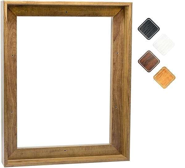 P&L ART. Light Brown Canvas Floating Frame 12x12 - Perfect Wall Art Decor for Finished Paintings