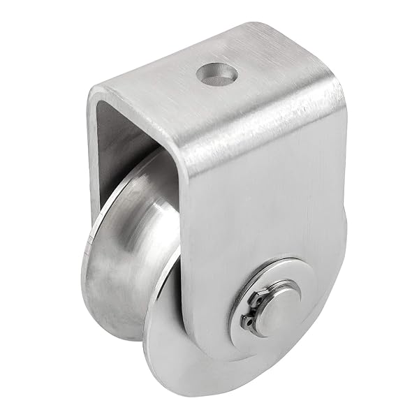 BNYZWOT Grooved Wheel Pulley Block Stainless Bearing Heavy Duty Traction Wheel for Material Handling and Lifting 1760lb 800 Kg