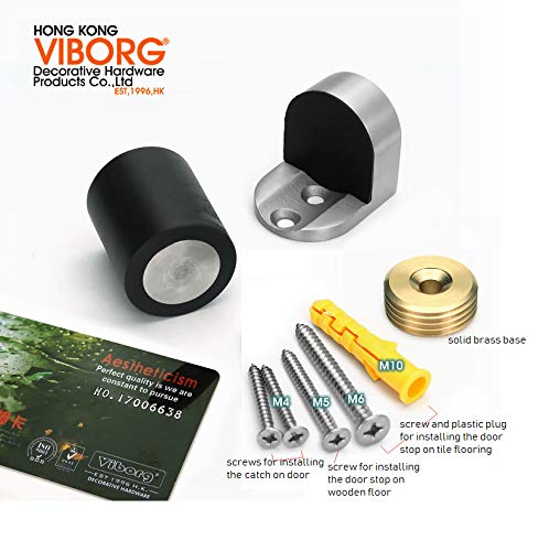 Viborg VIBORG Deluxe Solid Stainless Steel Magnetic Pop Up Doorstop Floor Mount RS-39A for Powerful Door Catch and Stopper - View 8 of 10