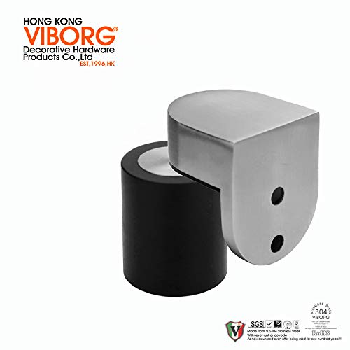 Viborg VIBORG Deluxe Solid Stainless Steel Magnetic Pop Up Doorstop Floor Mount RS-39A for Powerful Door Catch and Stopper - View 9 of 10