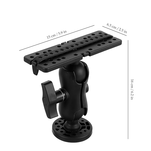 BESPORTBLE BESPORTBLE Fish Finder Mount Bracket Holder Rack for Boat Canoe Kayak Fishing Accessories Black - View 3 of 10