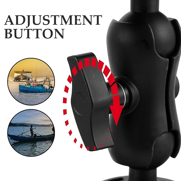 BESPORTBLE BESPORTBLE Fish Finder Mount Bracket Holder Rack for Boat Canoe Kayak Fishing Accessories Black - View 4 of 10