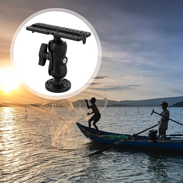 BESPORTBLE BESPORTBLE Fish Finder Mount Bracket Holder Rack for Boat Canoe Kayak Fishing Accessories Black - View 8 of 10