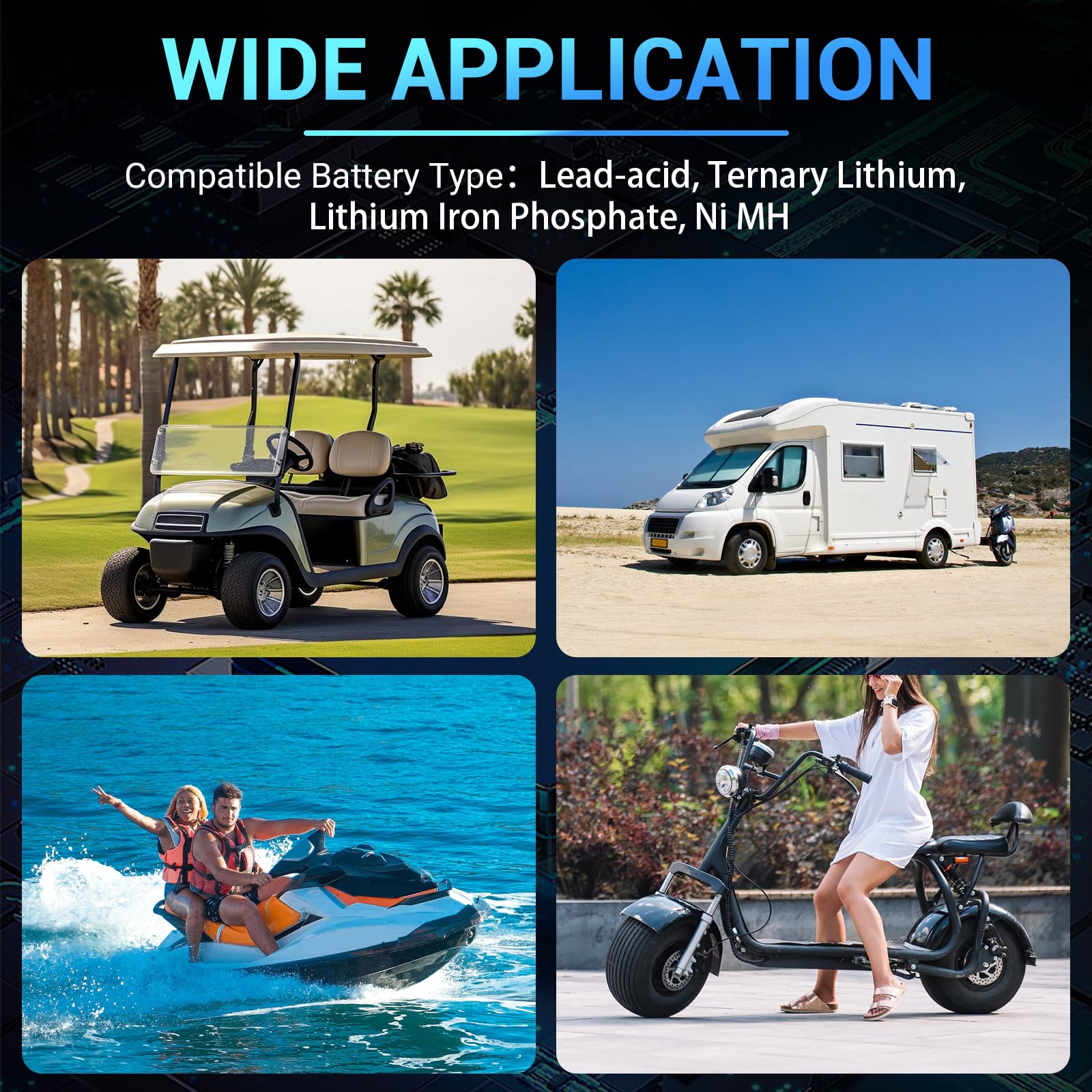 DROK DROK Volt Temp Meter 10-100V 24V Voltage Battery Capacity Monitor for Car and Marine with Fahrenheit Temperature Indicator - View 6 of 7