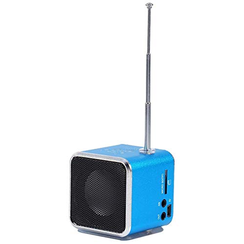 ASHATA Eboxer Portable Mini Speaker Music Player FM Radio Stereo Speaker Compact Design Ideal for Room Bike Car Phone Tablet Computer Blue - View 7 of 9