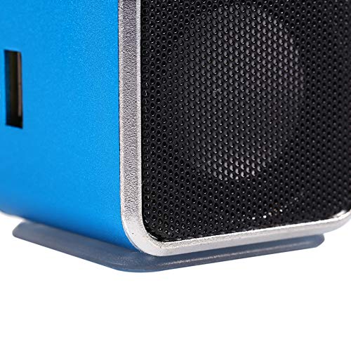 ASHATA Eboxer Portable Mini Speaker Music Player FM Radio Stereo Speaker Compact Design Ideal for Room Bike Car Phone Tablet Computer Blue - View 9 of 9
