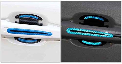 ZYTC ZYTC 4pcs 3D Super Reflective Carbon Fiber Strips for Car Door Edge Bumper Anti-Scratch Protection Universal Trim Stickers Blue - View 4 of 4