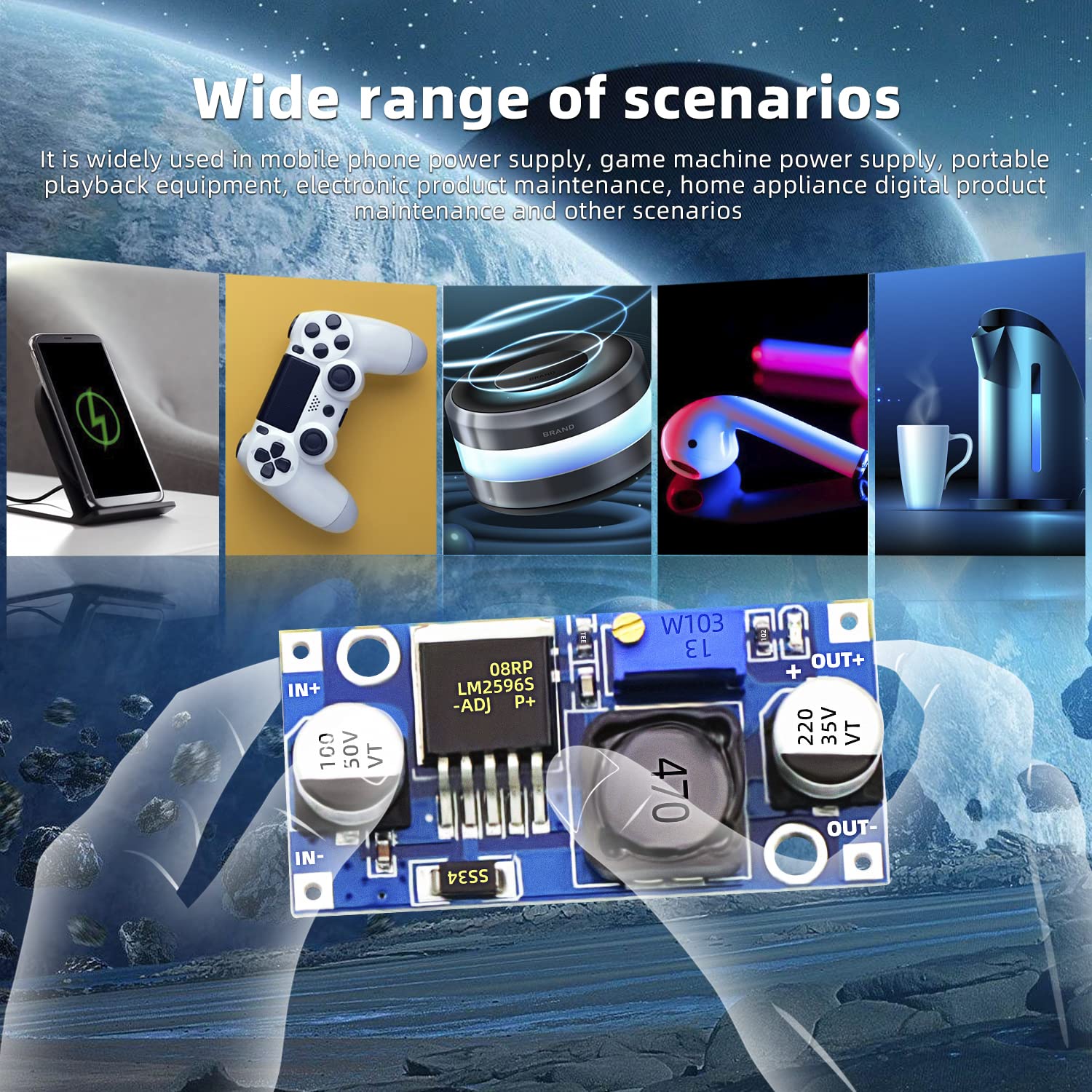 DaFuRui Dafurui 10 Pack LM2596 Adjustable Buck Converter 3.0-40V to 1.5-35V Power Supply Step Down Voltage Regulator Module - View 5 of 9