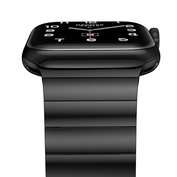 Fitlink Fitlink Stainless Steel Metal Watch Band for Apple Watch 42mm 44mm Compatible with Series 6 SE 5 4 3 2 1 in Black - View 3 of 8