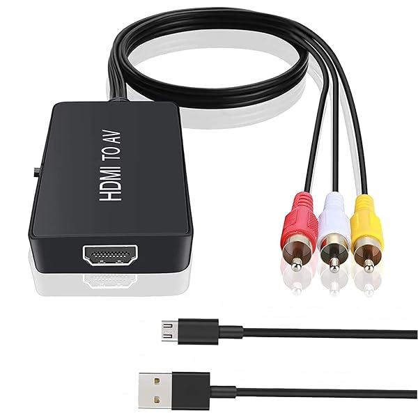 TaiHuai TaiHuai HDMI to RCA Adapter: Connect Fire Stick, Roku & More to Older TVs Easily!