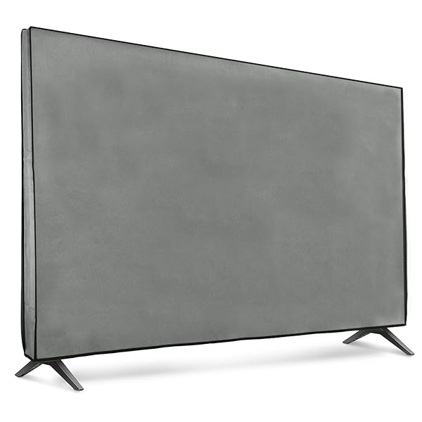 Kwmobile Dust Cover for 65 Inch TV Fabric Case Protector Indoor Flat Screen Light Grey