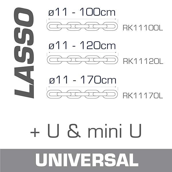 RADIKAL RADIKAL RK11120L Motorcycle Anti-Theft Chain - 120cm Cemented Steel Hexagonal Loop - View 5 of 9