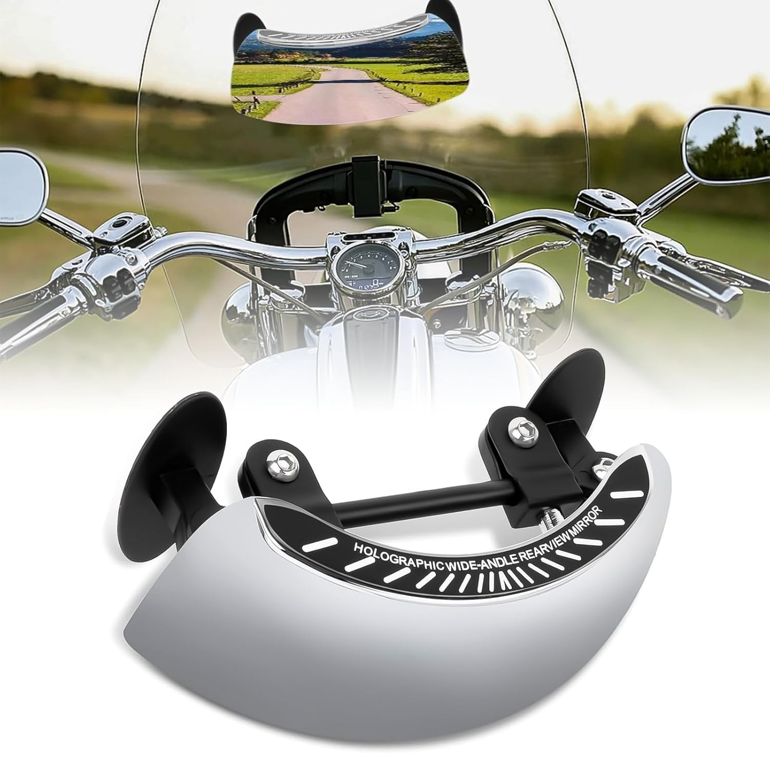 GUAIMI GUAIMI 180 Degree Wide Angle Motorcycle Mirrors for Safe Rear View Blind Spot Side Mirrors for Motorcycles ATVs UTVs Scooters Cars and Boats
