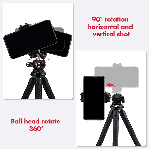 Fotopro Fotopro RM-80 Flexible Tripod with Ball Head for Travel Vlogging and Smartphones Compact Portable Handheld Camera Mount - View 3 of 7