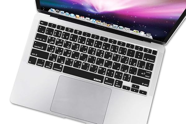 XSKN XSKN Arabic English Bilingual Black Silicone Keyboard Cover for 2020 MacBook Air 13 inch A2179 A2337 M1 US Version - View 5 of 9