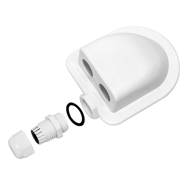 QWORK QWORK 2 Pcs IP68 Waterproof Solar Cable Entry Gland for RV, Caravan & Marine - Weather Resistant Dual Housing - View 5 of 7
