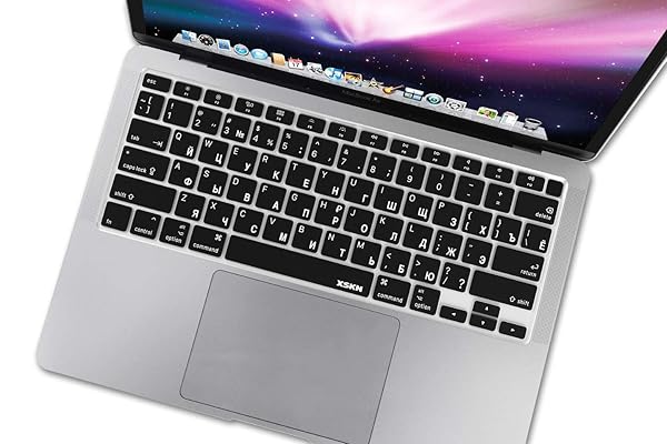 XSKN XSKN Bilingual Black Silicone Keyboard Cover for 2020 MacBook Air 13 inch A2179 with Touch ID US Version - View 4 of 7