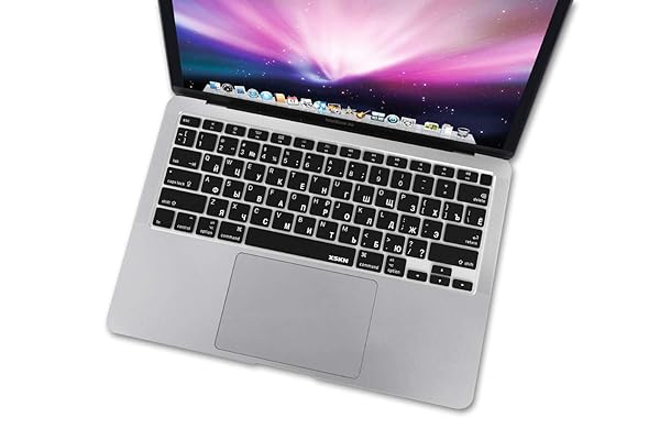 XSKN XSKN Bilingual Black Silicone Keyboard Cover for 2020 MacBook Air 13 inch A2179 with Touch ID US Version - View 6 of 7