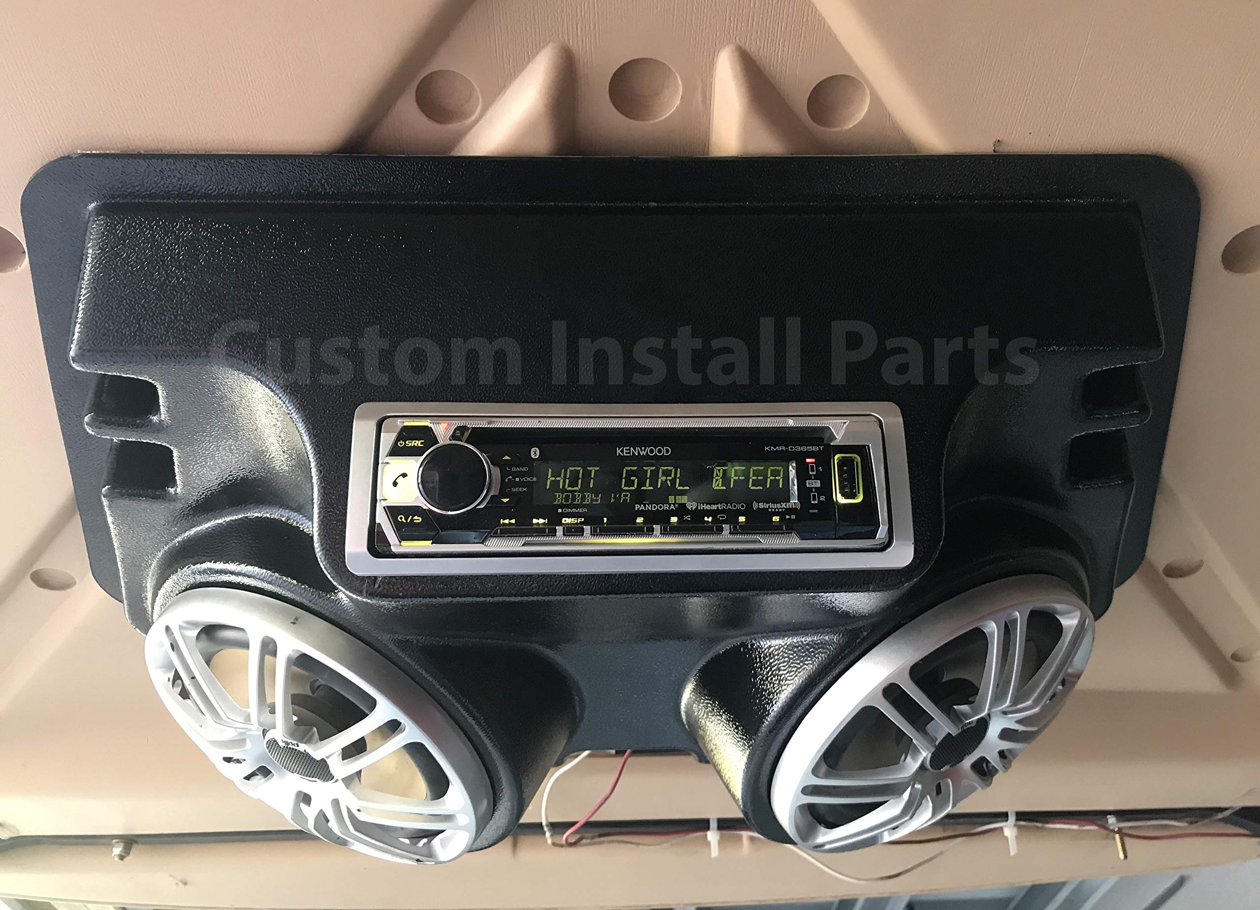Custom Install Parts Custom Install Parts Speaker Stereo Overhead Console Housing for Golf Cart UTV Polaris RZR Boat Marine Empty Console with Double Sided Tape - View 6 of 9