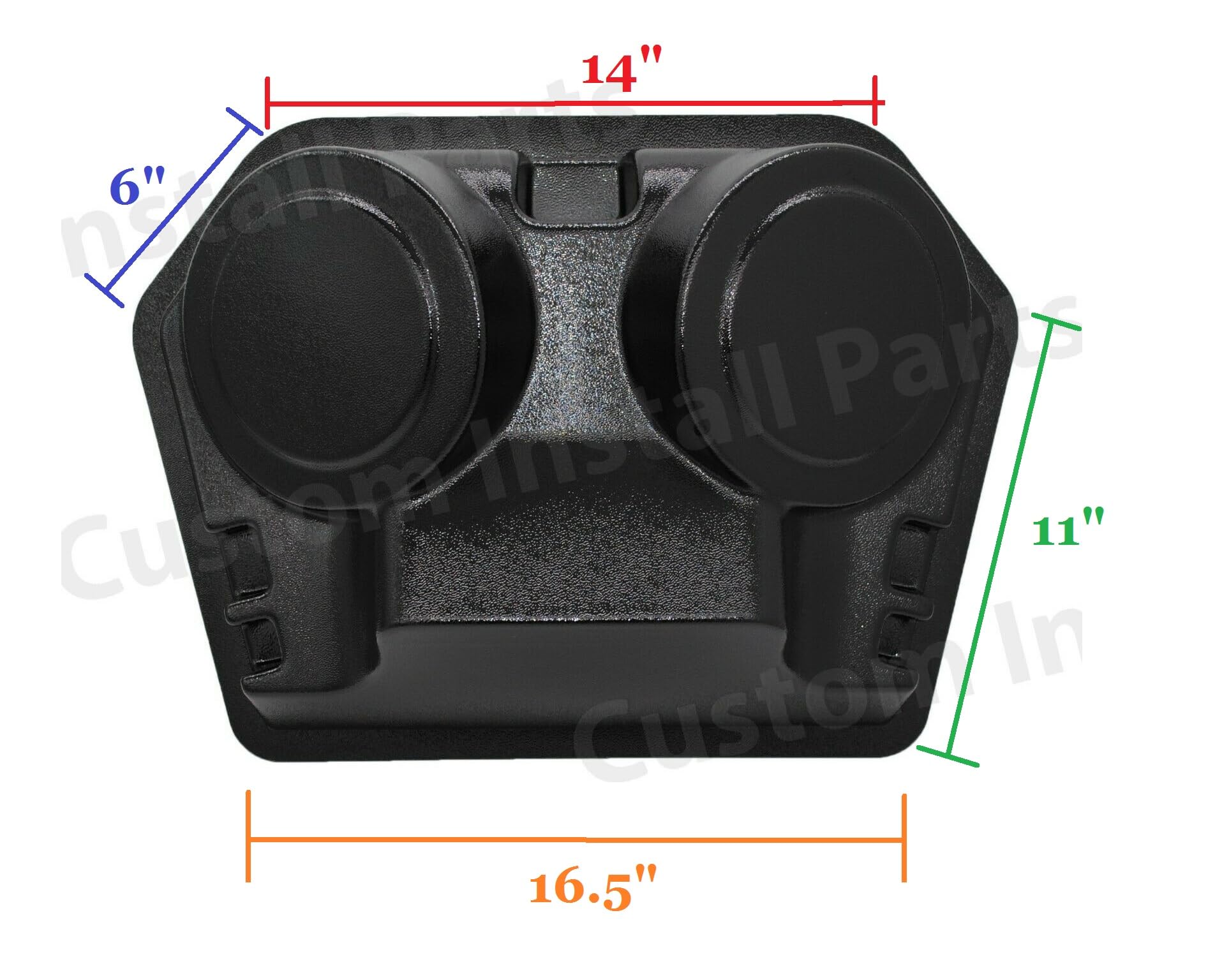 Custom Install Parts Custom Install Parts Speaker Stereo Overhead Console Housing for Golf Cart UTV Polaris RZR Boat Marine Empty Console with Double Sided Tape - View 8 of 9