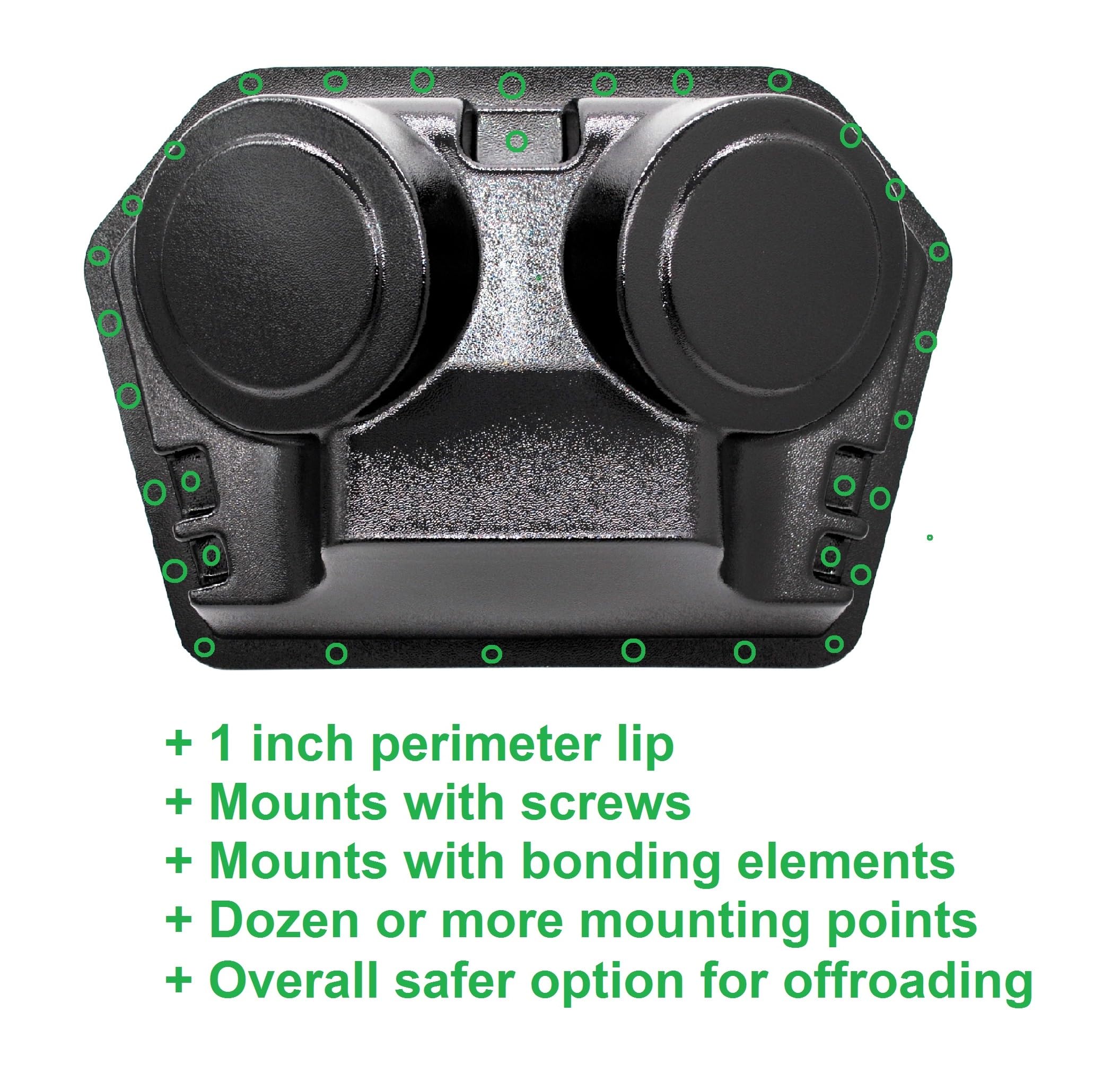 Custom Install Parts Custom Install Parts Speaker Stereo Overhead Console Housing for Golf Cart UTV Polaris RZR Boat Marine Empty Console with Double Sided Tape - View 9 of 9