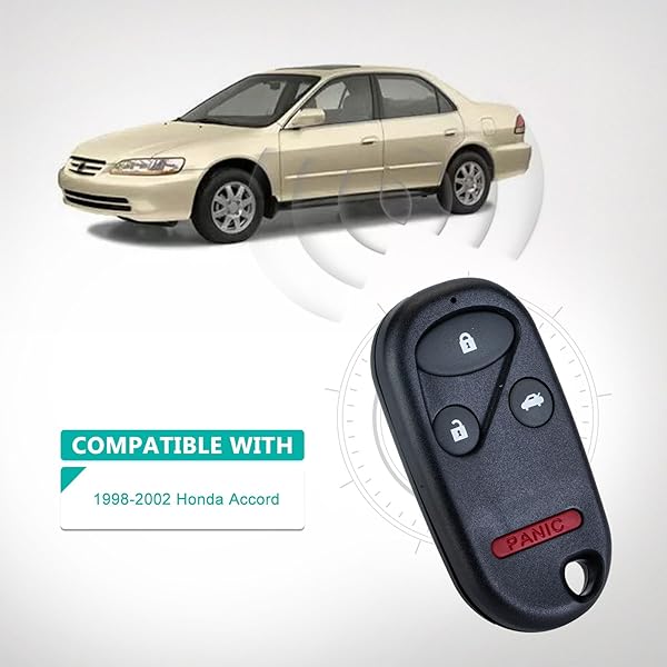 Auto Key Max Car Key Fob for Honda Accord Acura TL 1998 to 2002 Remote FCCID KOBUTAH2T by AUTO KEY MAX Single - View 4 of 4