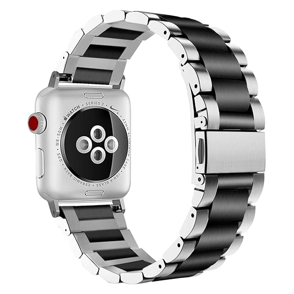 WorryFree Gadgets Stainless Steel Apple Watch Band for Series 5 4 3 2 1 Dressy Bracelet 38mm 42mm Fashion Jewelry Replacement Smart Watch Accessory - View 3 of 7