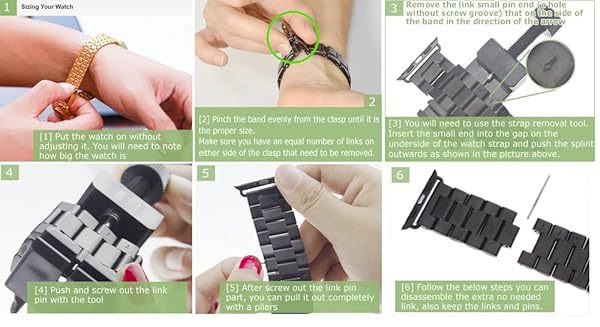 FitTurn Chic Bling Bands for Fitbit Charge 4 3 SE Rhinestone Stainless Steel Replacement Strap Jewelry for Women - View 6 of 9