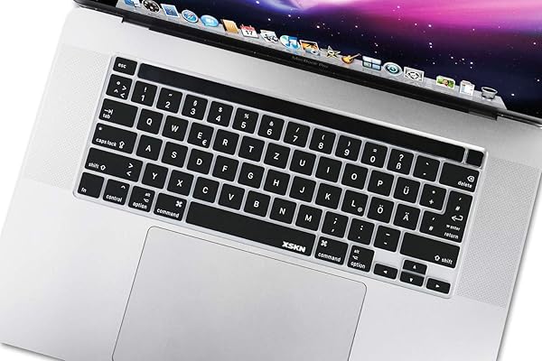 XSKN XSKN German Language Black Silicone Keyboard Cover for 2019 MacBook Pro 16 inch A2141 and 2020 MacBook Pro 13.3 inch A2251 A2289 A2338 M1 - View 5 of 8
