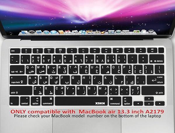XSKN XSKN Arabic English Silicone Keyboard Cover for 2020 MacBook Air 13.3 inch A2179 A2337 with Touch ID Retina Display - View 9 of 9