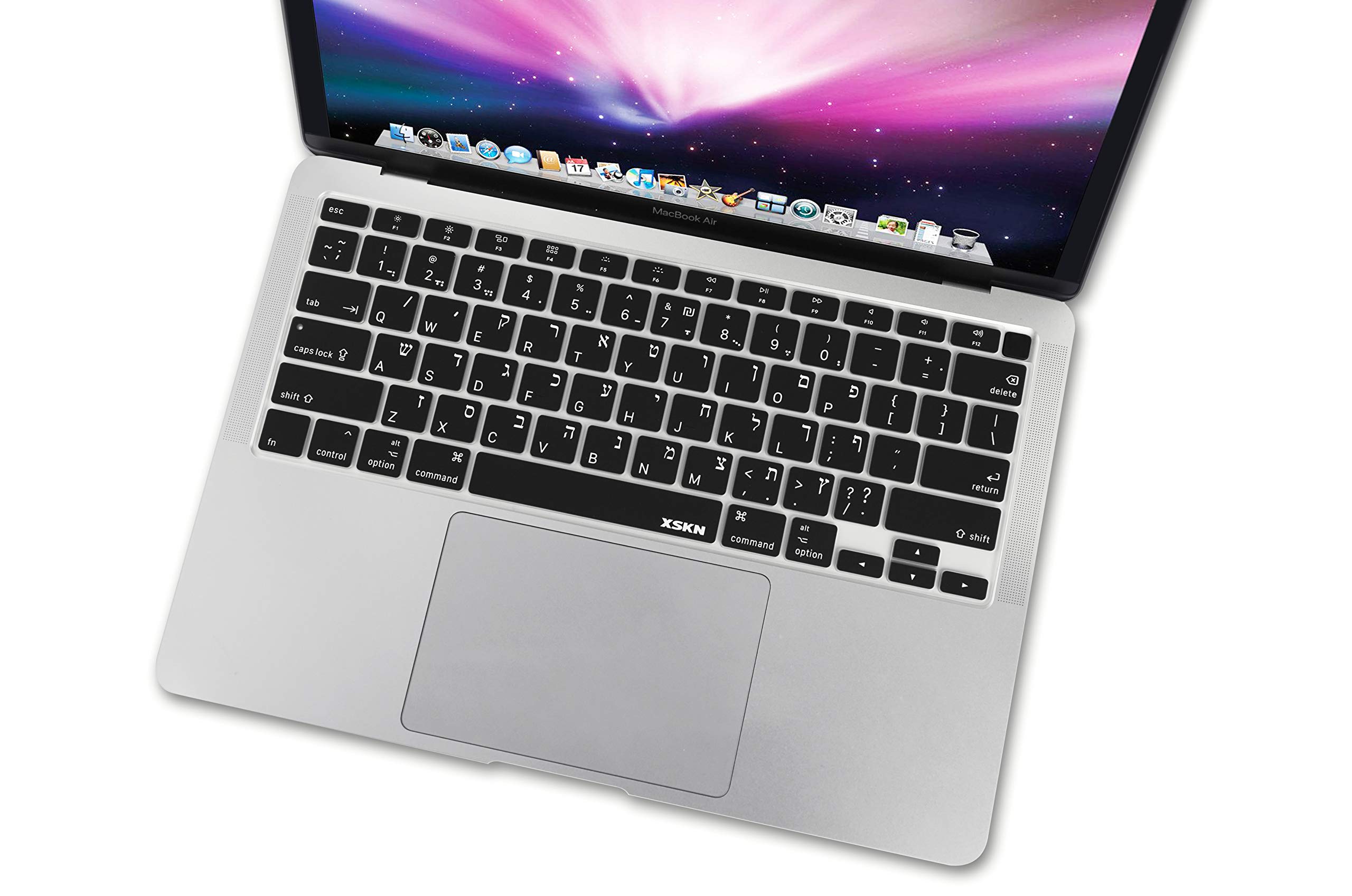 XSKN Hebrew English Silicone Keyboard Cover for 2020 MacBook Air 13.3 inch A2179 A2337 Touch ID Retina Display - View 3 of 7