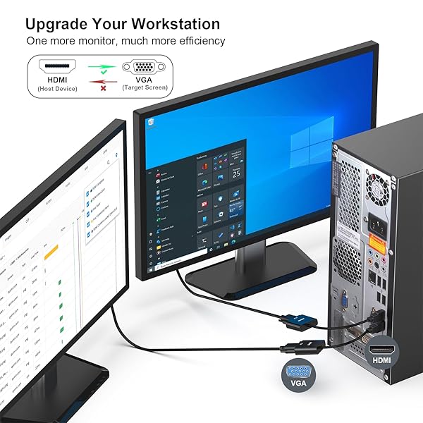 BENFEI BENFEI HDMI to VGA Adapter 5 Pack - Gold-Plated Male to Female for PC, Laptop, Projector & More - View 8 of 8