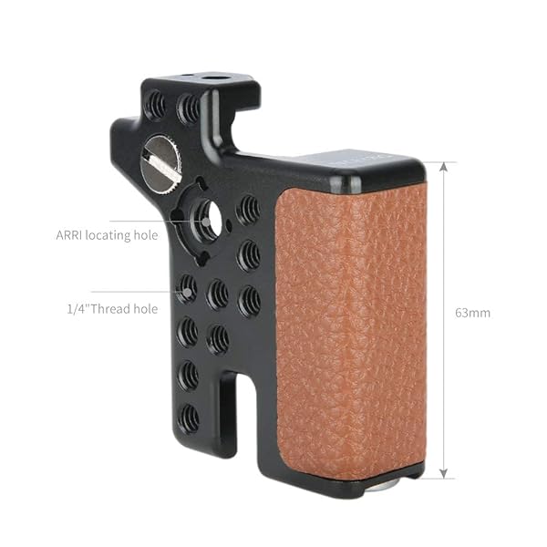NICEYRIG Upgrade Your Sigma FPL FP: NICEYRIG Brown Leather Right Handle Grip for Enhanced Camera Control - View 4 of 9