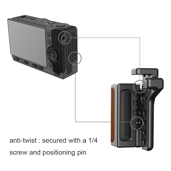 NICEYRIG Upgrade Your Sigma FPL FP: NICEYRIG Brown Leather Right Handle Grip for Enhanced Camera Control - View 6 of 9