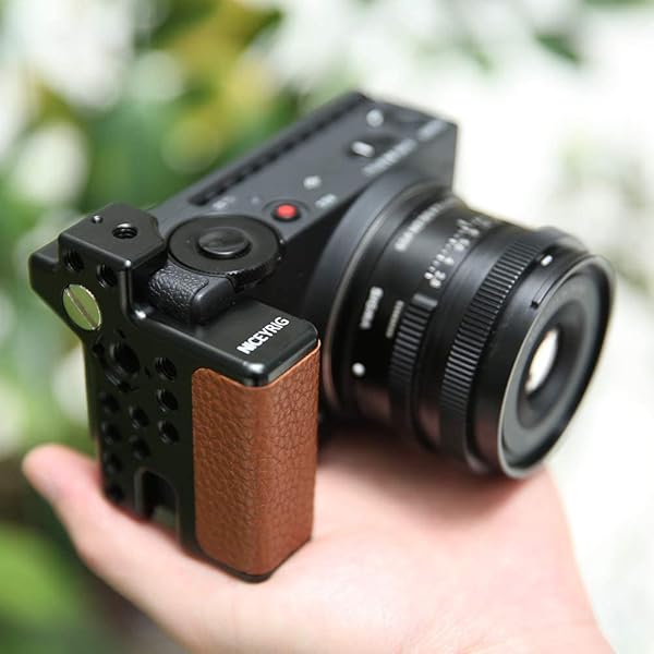 NICEYRIG Upgrade Your Sigma FPL FP: NICEYRIG Brown Leather Right Handle Grip for Enhanced Camera Control - View 9 of 9