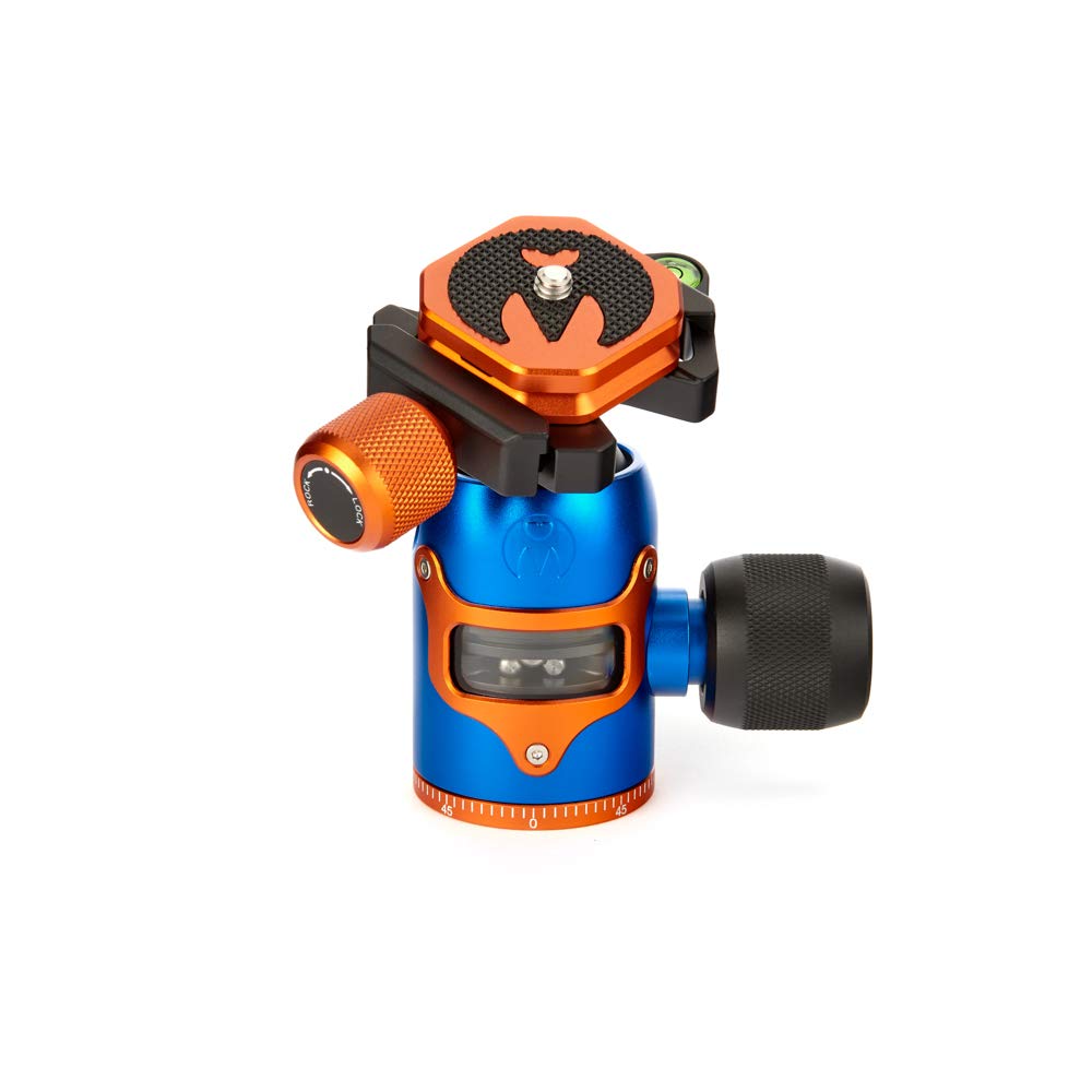 3 Legged Thing AirHed Vu Ballhead Blue Lightweight Durable Tripod Head for Photographers