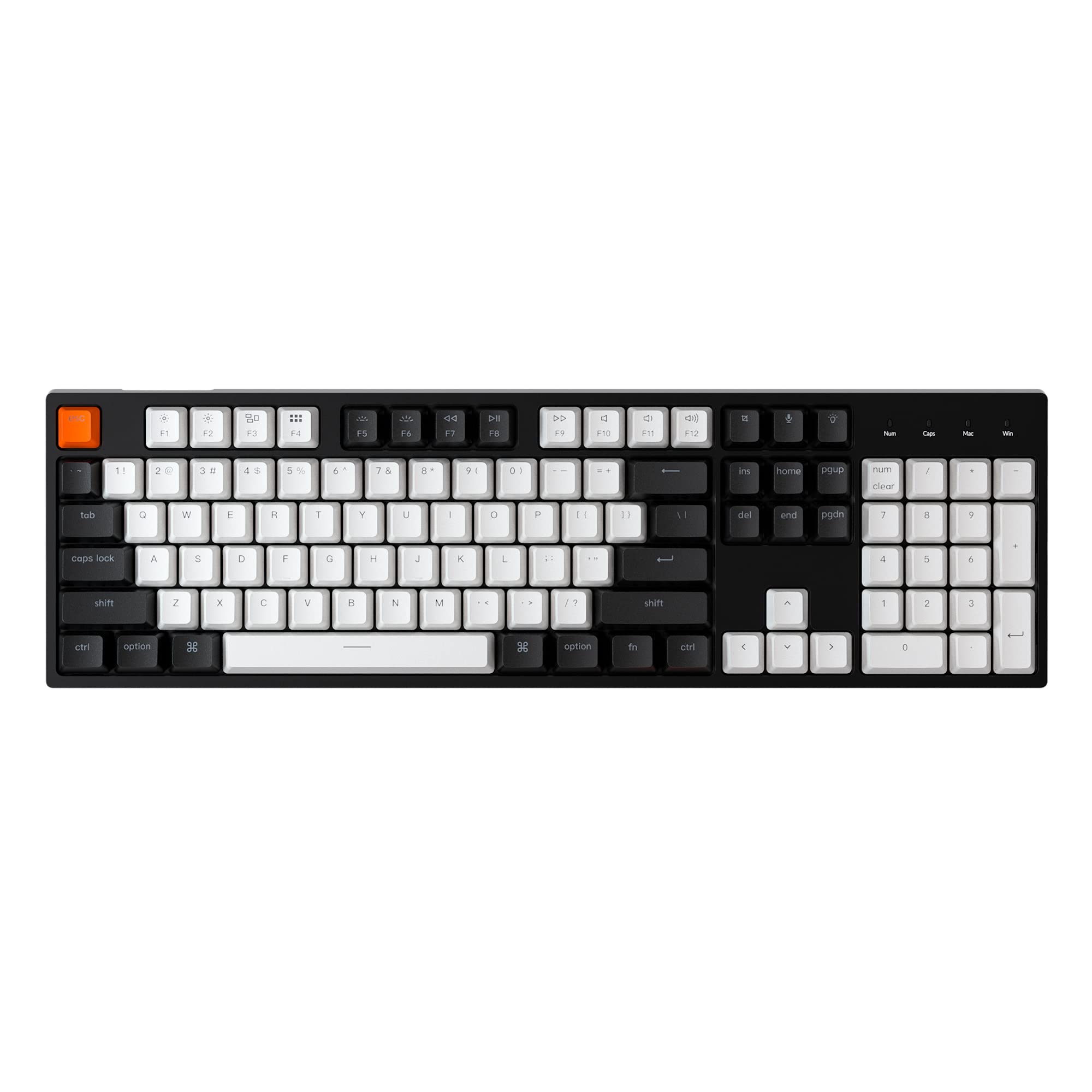 Keychron Keychron C2 Full Size Wired Mechanical Keyboard for Mac and Windows with Hot-swappable Gateron G Pro Brown Switch and White Backlight
