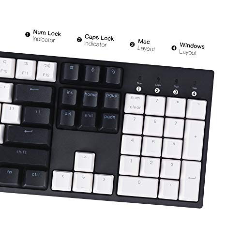 Keychron Keychron C2 Wired Mechanical Gaming Keyboard: 104 Keys, Gateron Brown Switch, White LED, Mac Layout, USB-C for Windows & Mac - View 7 of 10
