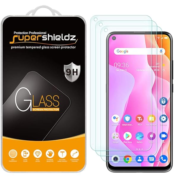 Supershieldz Supershieldz 3 Pack Tempered Glass Screen Protector for TCL 10L Anti Scratch Bubble Free Protection - View 2 of 5