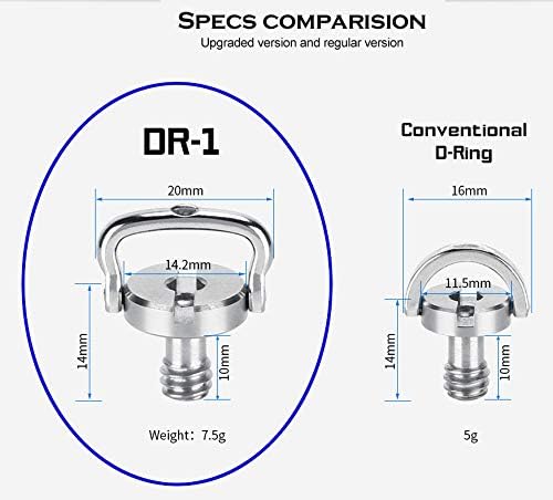 Leofoto Torque Master 14 Inch D Ring Comfort Wide Handle SS Screw for Tripod QR Plate Stainless Steel - View 3 of 6