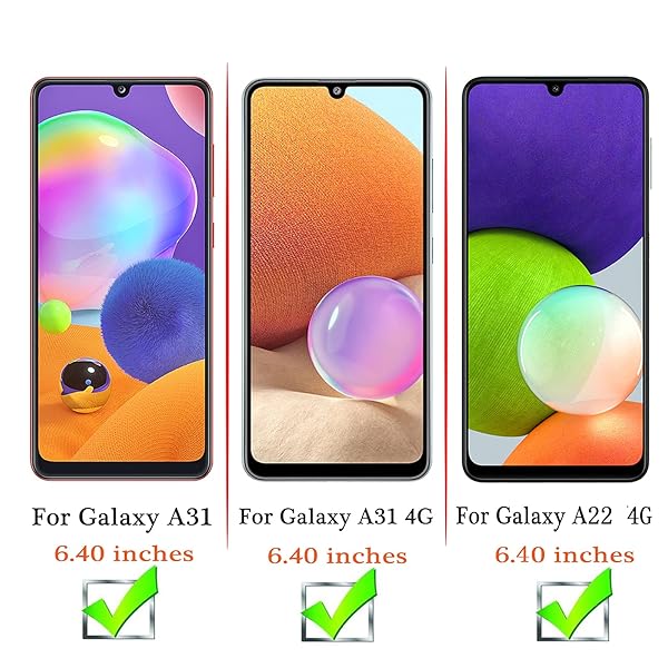 beukei Beukei 3 Pack Tempered Glass Screen Protector for Samsung Galaxy A32 A22 A31 9H Hardness 6.4 Inch Anti Scratch Bubble Free - View 3 of 7