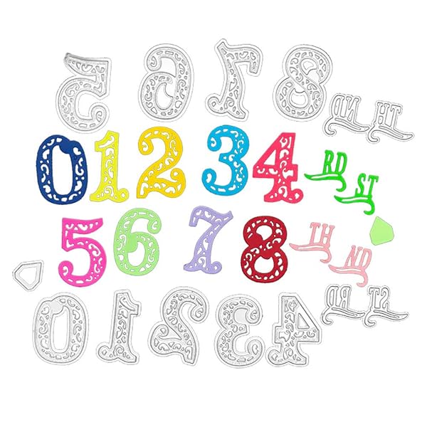 LANGFON Number Dies for Scrapbooking Card Making Arabic Numbers Metal Cutting Dies for DIY Cards and Paper Craft Supplies - View 4 of 4