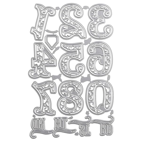LANGFON Number Dies for Scrapbooking Card Making Arabic Numbers Metal Cutting Dies for DIY Cards and Paper Craft Supplies - View 2 of 4