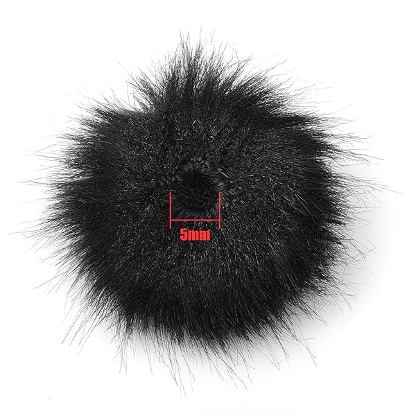 ChromLives ChromLives Microphone Lapel Dead Cat Windscreen 5 Pack Furry Muff for Lavalier Microphones Ideal for Outdoor Use - View 4 of 9