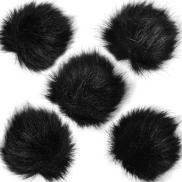ChromLives ChromLives Microphone Lapel Dead Cat Windscreen 5 Pack Furry Muff for Lavalier Microphones Ideal for Outdoor Use - View 2 of 9