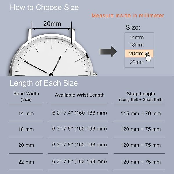 WOCCI WOCCI 20mm Dark Blue Matte Leather Watch Band with Golden Stainless Steel Buckle Replacement Strap - View 5 of 9