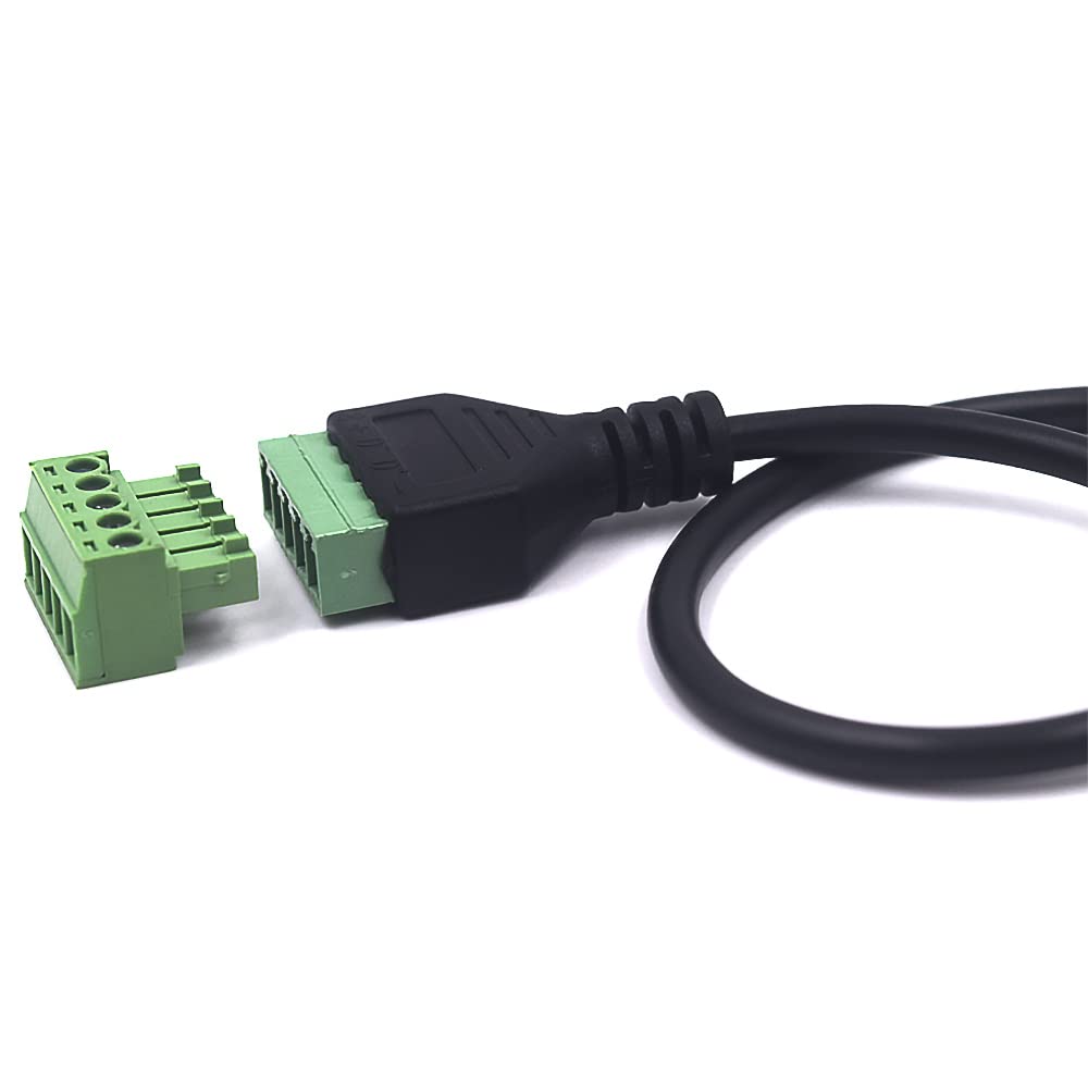 Kework Kework 12 Inch Mini USB Male to 5 Pin Screw Terminal Female Adapter Connector Extension Cable - View 3 of 4